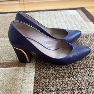 Chloe purple leather heels